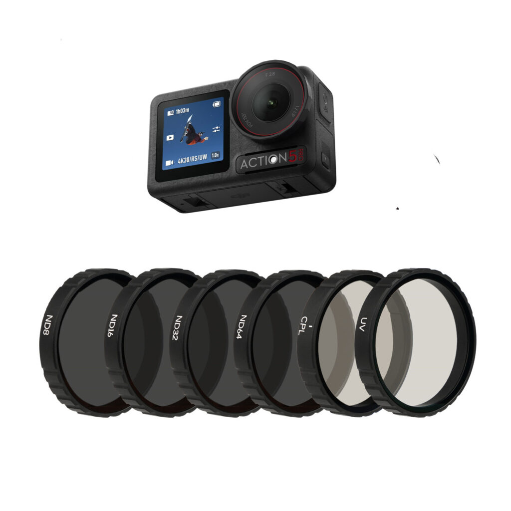 Sports camera filter CPL, ND, UV accessories